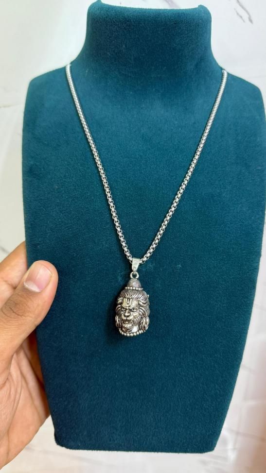 Face Pendent of Hanuman with Chain