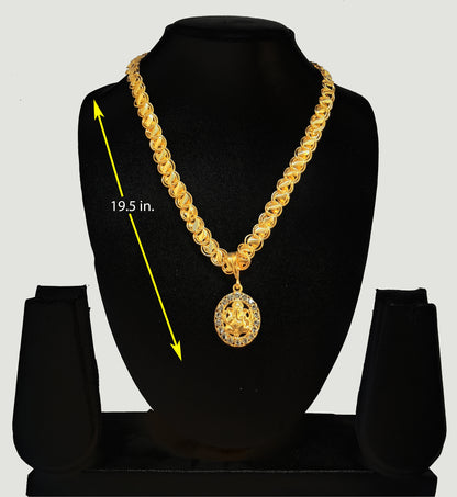 Luxurious Men's Gold Plated Pendant With Chain