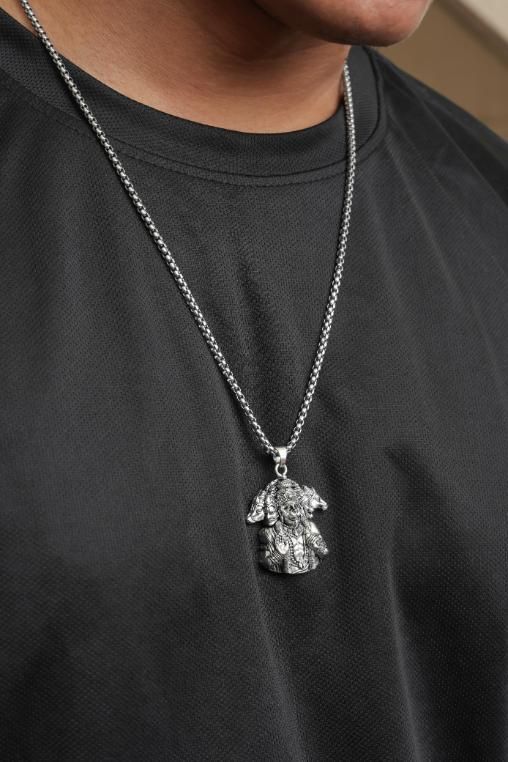 5-Mukhi Hanuman Kada with 5-Munjai Hanuman Pendant with Chain